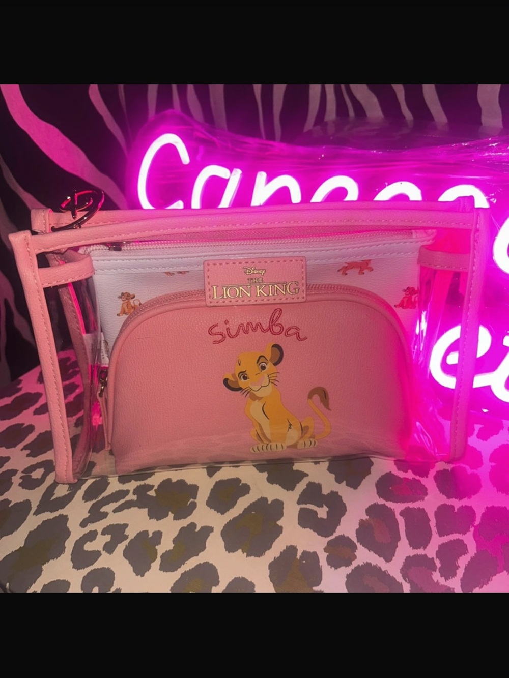 Three Piece The Lion King Makeup Bag Cosmetic bag set